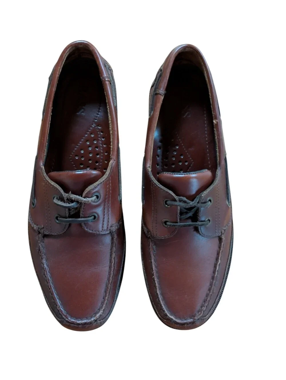Bass Harry Leather Moccasin Boat Shoe Brown Size 10 M